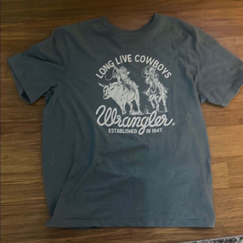 Wrangler Blue Short Sleeve Tees
